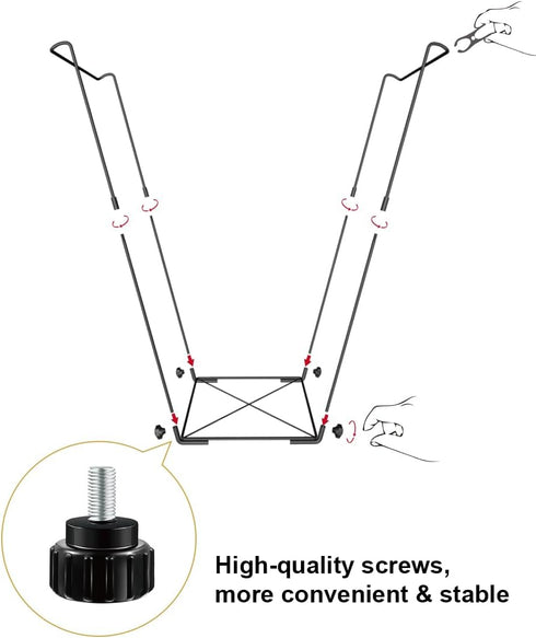 Artigarden 30-45 Garden Trash Bag Holder - Outdoor Leaf Bag Support Stand Multi-Use Metal Garbage Bag Holder Frame