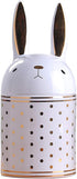 HAUCOZE Rabbit Cookie Jar Decorative Candy Jar with Lid, Modern Ceramic 8.1inch