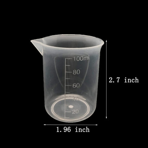 8 Pcs Epoxy Mixing Cups, 100ml/3.4oz Clear Plastic Graduated Cups for Mixing Paint, Stain, Epoxy, Resin