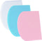 SURDOCA Dough Scraper Bench Scraper - 3P Plastic Flexible Bowl Scraper, Non-Slip Cake Scraper, Blue+White+Pink