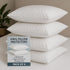 4 Pack Deluxe Zippered Vinyl Pillow Covers - Waterproof Protectors, Standard Size 20"x29"
