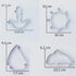 LILIAO Nautical Cookie Cutter Set - 4 Piece - Anchor, Sailboat, Rudder and Dolphin Biscuit Fondant Cutters