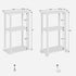 TB01BW061 TUTOTAK Small Side Table, Narrow End Table, Bedside Table, Couch Side Table with Wheels for Living Room