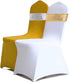 Eternal Beauty Set of 10 Gold Sequin Chair Bows, Sashes for Wedding Party Decorations