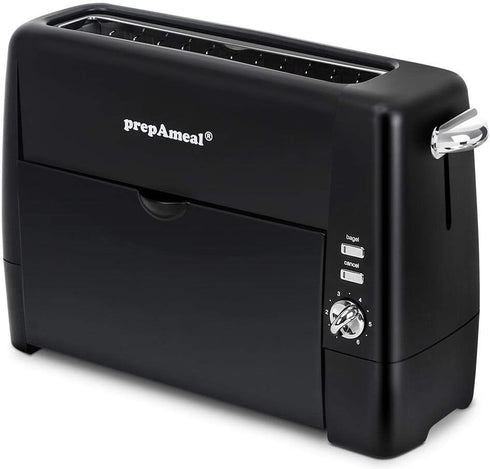 Long Slot Toaster 2 Slice with 6 Shade Settings, Extra Wide Slots, Removable Crumb Tray, for Bagels, Waffles, Snacks