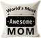 Andreannie Set of 2 Cotton Linen Throw Pillow Case Cushion Cover, 18 X 18 Inches, Best Gift for Mother Father