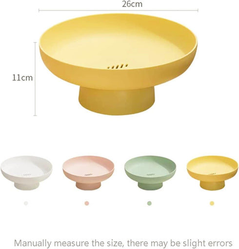 Fruit Bowl Basket for Kitchen Countertop, Stand Organization Decor Centerpiece for Kitchen or Dining Room Tables - White