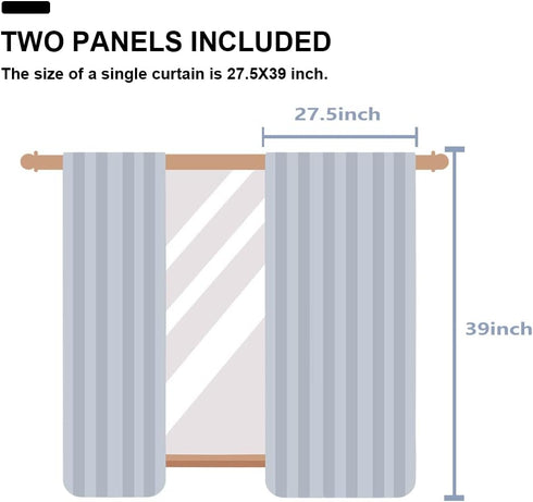 Nautical Blue Sea Turtles Beach Short Kitchen Window Curtains Set of 2 Panels 27.5 W x 39 L Inches