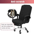 SARAFLORA 2 Pack Stretchable Office Chair Cover, Removable Computer Chair Slipcover with Zipper, Black