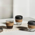 KeepCup Brew Cork - Reusable Coffee Cup, Tempered Glass and Natural Cork, Extra Small 6oz/177ml, Black