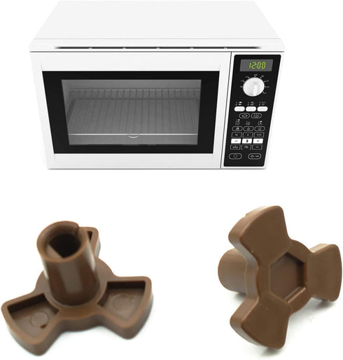 2 PCS Microwave Oven Turntable Coupler - Y-Shaped Shaft Holder Glass Tray Guide Support with Port for 2.4cm Height