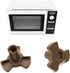 2 PCS Microwave Oven Turntable Coupler - Y-Shaped Shaft Holder Glass Tray Guide Support with Port for 2.4cm Height