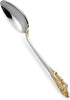 KEAWELL Luxury Dinner Spoon Set of 4, 18/10 Stainless Steel, Mirror Polished Silverware Spoon (Gold Accent)