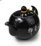 Porcelain Teapot, 10oz Small Xishi Chinese Gongfu Tea Set Ceramic Kettle in Black