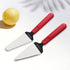 Professional Stainless Steel Pie Spatula Server, 2-Pack Red Cake Cutter & Pizza Dessert Serving Knife Set