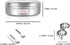 Stainless Steel Spice Box – Heavy Spice Box with Glass Lid, 7 Containers and 7 Spoons, Color-Silver