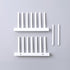 White Plate Organizer for Cabinet, 4 Pack Plastic Rack Stand for Dish, Bowl, Bakeware, Serving Tray
