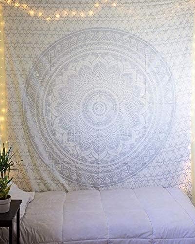 Popular Handicrafts Tapestry Wall Hanging, Ombre Hippie Mandala Bohemian Hippy Indian Tapestries Bedspread 54 x 60