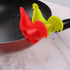 Spoon Rest Rooster Pot Clip: 2pcs Silicone Pot Clip, Cooking Utensil Holder for Pot Lid Holders