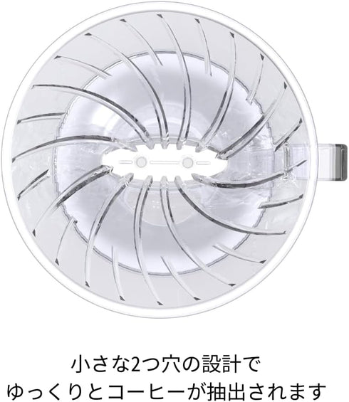 Hario Pegasus Flat Bottom Dripper, Size 02, Clear by Hario