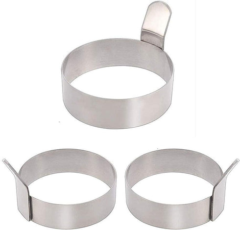 Colorsheng Egg Ring,3 Inch Stainless Steel Omelet Mold Pancake Ring Metal Kitchen Cooking