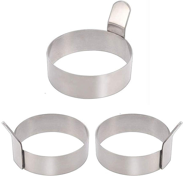 Colorsheng Egg Ring,3 Inch Stainless Steel Omelet Mold Pancake Ring Metal Kitchen Cooking