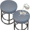 HFCNMY Stretch PU Round Bar Stool Covers, Waterproof Seat Covers, Washable Cushion Slipcovers