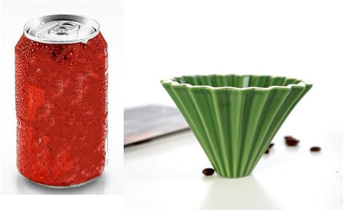 Origami Filter Cup, Non-Electric Pour Over Coffee Dripper, Ceramic Pour Over Coffee Maker, Easy Manual Brew Maker,