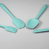 4 Piece Silicone Spatula Set, Flexible Heat Resistant Non-scratch Rubber Spatulas with Stainless Steel Core, Aqua Sky