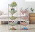 Multifunctional Plastic Storage Basket - Floor Tripod Kitchen Vegetable and Fruit Storage Rack Drain Rack (Green, 4