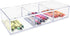 Isaac Jacobs Large 3-Compartment Acrylic Stackable Organizer, 12.9" L x 5" W x 2.7" H for Makeup, Craft Supplies