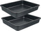 Small Baking Pans 11x9 Inch - 2Pcs Mini Cookie Sheets, Nonstick Toaster Oven Tray, Thicken Brushed Carbon Steel