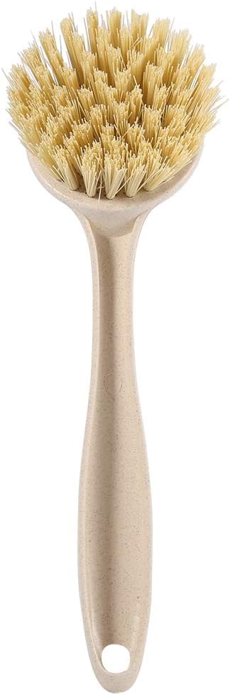 Jerliflyer Dish Brush with Handle, Long Handle for Cleaning Dishes, Pots, Pans, Sinks, Stoves