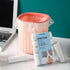 Small Desktop Trash Can with Lid, Cute Mini Garbage Bin for Office Countertop and Coffee Table