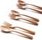 Kyien 6Pcs Wood Soup Spoons and Forks Set - Eco-Friendly Wooden Flatware with 3 Spoons and 3 Forks for Natural Eating