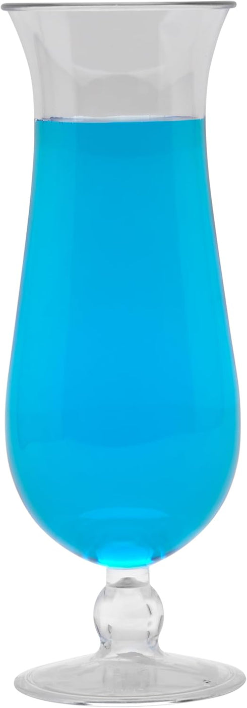 GET HUR-20-CL-EC Cheers - Break-Resistant Plastic Hurricane Glasses, 20 Ounce, 4 Pack, Clear