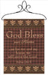Manual Wall Hanging Frame, God Bless Our Home, 12.5 X 18-Inch Inspirational Collection