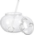 123Arts Clear Glass Sugar Bowl with Lid and Serving Spoon, 8 Ounces