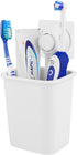 Linkidea Electric/Battery Toothbrush Holder (White) Self Adhesive for Bathroom, Wall Mount Razor/Toothpaste Organizer