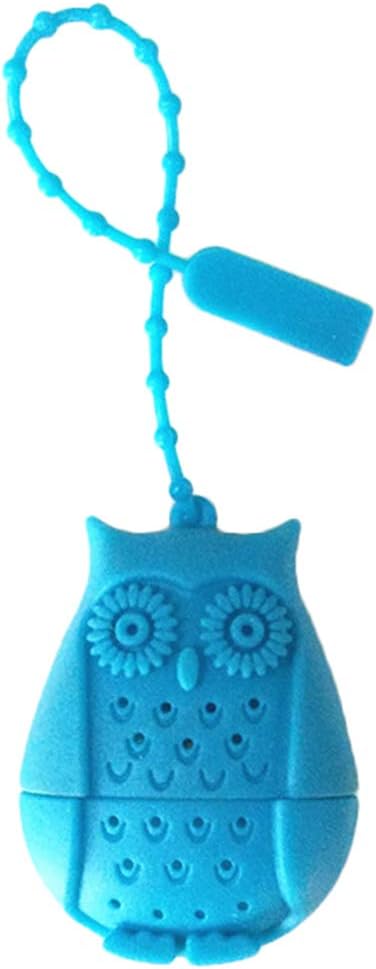 Tvoip 3Pcs Food Grade Silicone Tea Infuser Filter, Creative Cartoon Owl Tea Strainer
