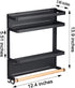 Magnetic Spice Rack Organizer Single Tier Refrigerator Spice Storage Shelf, Easy to Install The Side of The
