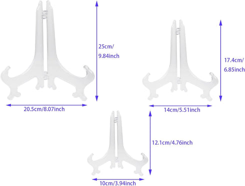 6PCS Acrylic Display Stand Plastic Plate Stands Holders Clear Acrylic Easels for Displaying Various Decorations