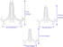 6PCS Acrylic Display Stand Plastic Plate Stands Holders Clear Acrylic Easels for Displaying Various Decorations