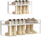 Expandable 1-Tier Metal Shoe Rack (H:10"), Adjustable Width 14.9"-23.6", Heavy-Duty Free-Standing Shoe