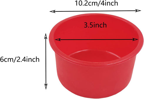 4 Inch Cake Pan 4 Pack Silicone Molds for Baking Round Cake Mold Non-Stick Baking Pan Giant Cupcake Mold Bakeware Pan for Muffin, Cupcake, Layer Cake, Cheese Cake, Rainbow Cake and Chiffon Cake by Alovexiong