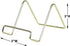 BANBERRY DESIGNS Wire Easel Display Stand Plate Holders - Smooth Plated Brass Metal - 3" H - Pack of 6 Pcs