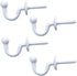 2 Pairs Curtain Hooks for Drapes - European Style White Window Curtain Holdback Hooks, Heavy Duty Wall Mounted