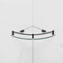 2 Pack 304 24cmx24cm 6mm, Glass Shower Corner Shelves - Floating Bathroom Shelves Tempered Glass Shelf with Rails SUS