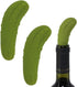 2 Packs Funny Pickle Wine Stoppers - Decorative Air Tight Reusable Silicone Bottle Stopper, Unique Wine Lovers Gift for