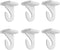 Cutelec 6 Sets Ceiling Hook Clips, White Metal T-Bar Track Clip Hanger for Home Hanging Plants Decorations
